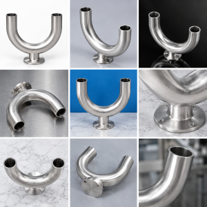Alternative view of U-Shaped Tee | Stainless Steel Sanitary Flanged Fitting