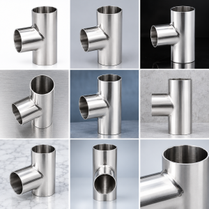 Alternative view of Quick-Install T-Shaped Three-Way Connector | Stainless Steel Sanitary Tee