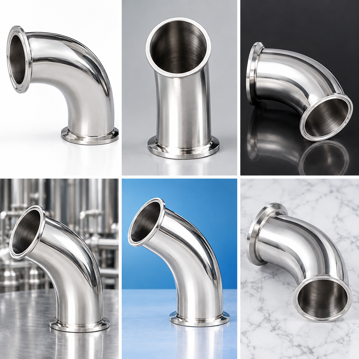 90 Degree Quick Installation Elbow | Stainless Steel Sanitary Pipe Fitting - Image 2