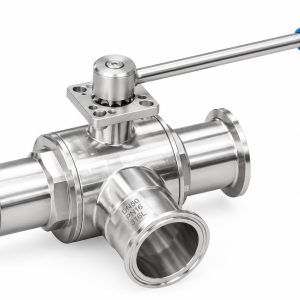 Three-Way Quick Installation Ball Valve | Stainless Steel Sanitary Valve