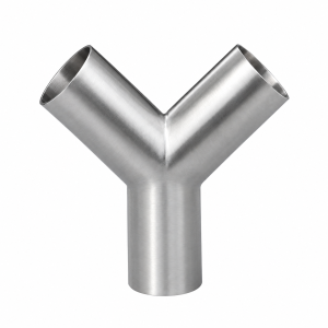 Y-Shaped Three-Way Connector | Stainless Steel Sanitary Fitting