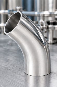 Sanitary 45° Elbow | Stainless Steel Hygienic Pipe Fitting - Image 4