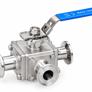 Three-Way Quick Installation Ball Valve | Stainless Steel Sanitary Valve