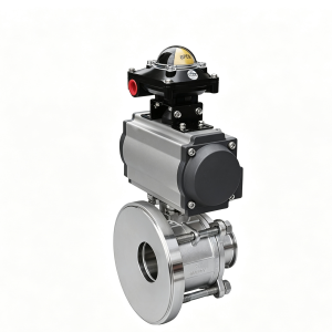 Pneumatic Tank Bottom Ball Valve | Stainless Steel Sanitary Valve