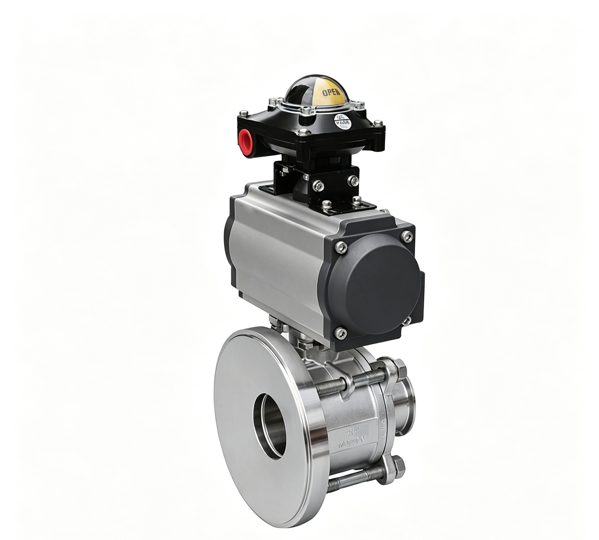 Pneumatic Tank Bottom Ball Valve | Stainless Steel Sanitary Valve