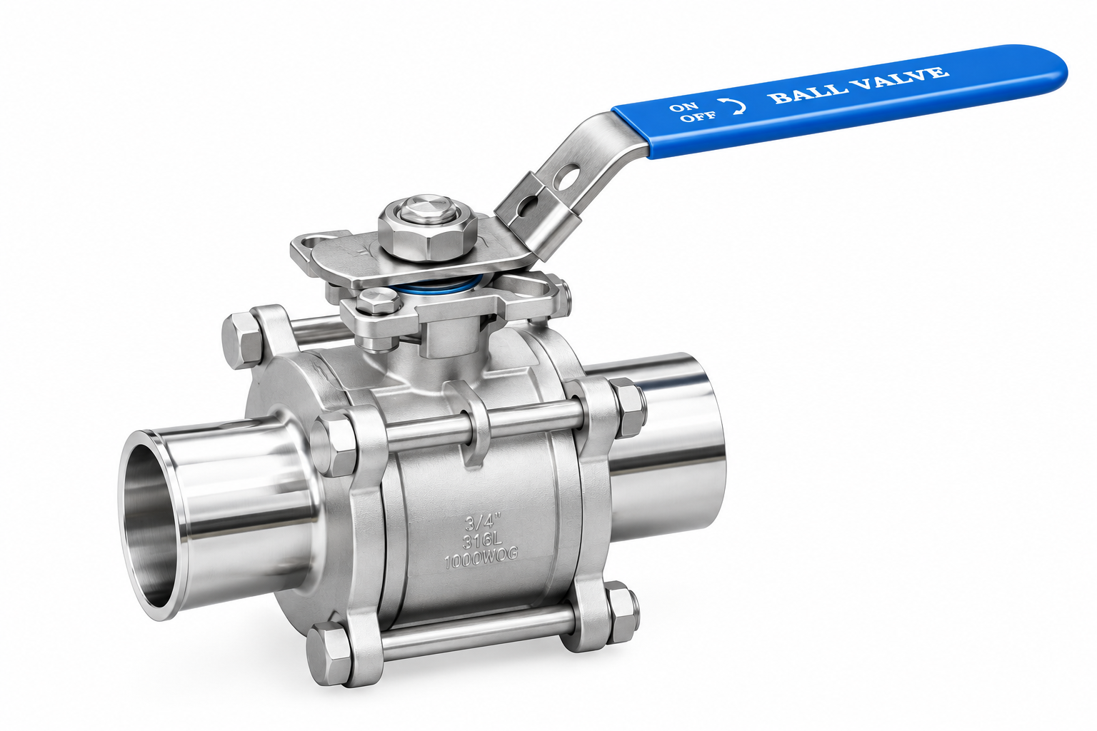 Three-Piece Welded Ball Valve | Stainless Steel Sanitary Valve