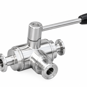 Vacuum Three-Way Ball Valve | Stainless Steel Sanitary Valve