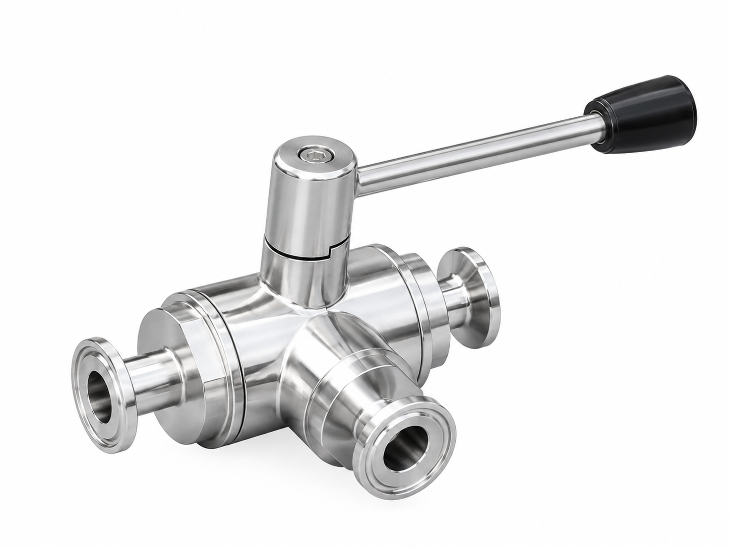 Vacuum Three-Way Ball Valve | Stainless Steel Sanitary Valve