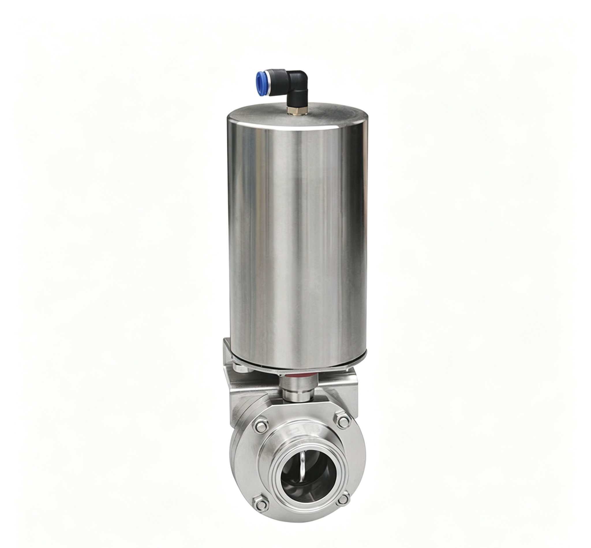 Pneumatic Quick-Install Butterfly Valve | Stainless Steel Sanitary Valve