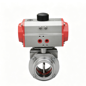 Pneumatic Quick-Installation Butterfly Valve | Stainless Steel Sanitary Valve