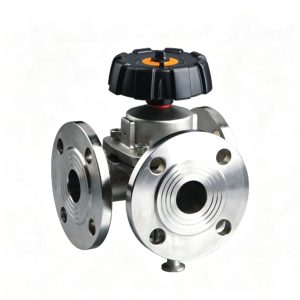 Three-Way Flange Diaphragm Valve | Stainless Steel Sanitary Valve